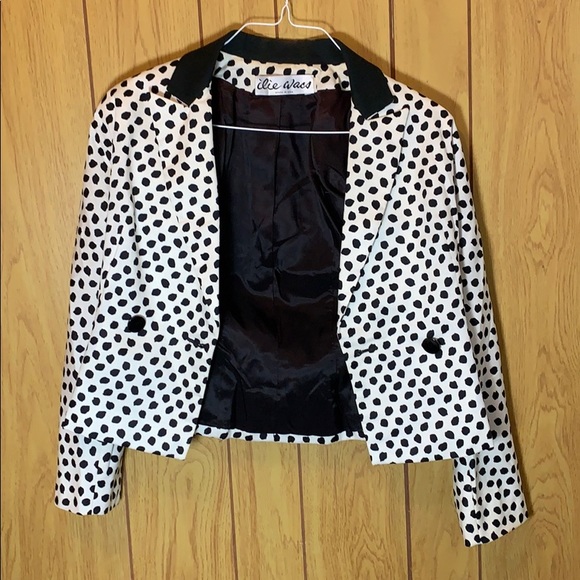 Polka Dot Ilie Wacs Blazer - Size 4 - Vintage - Picture 1 of 4